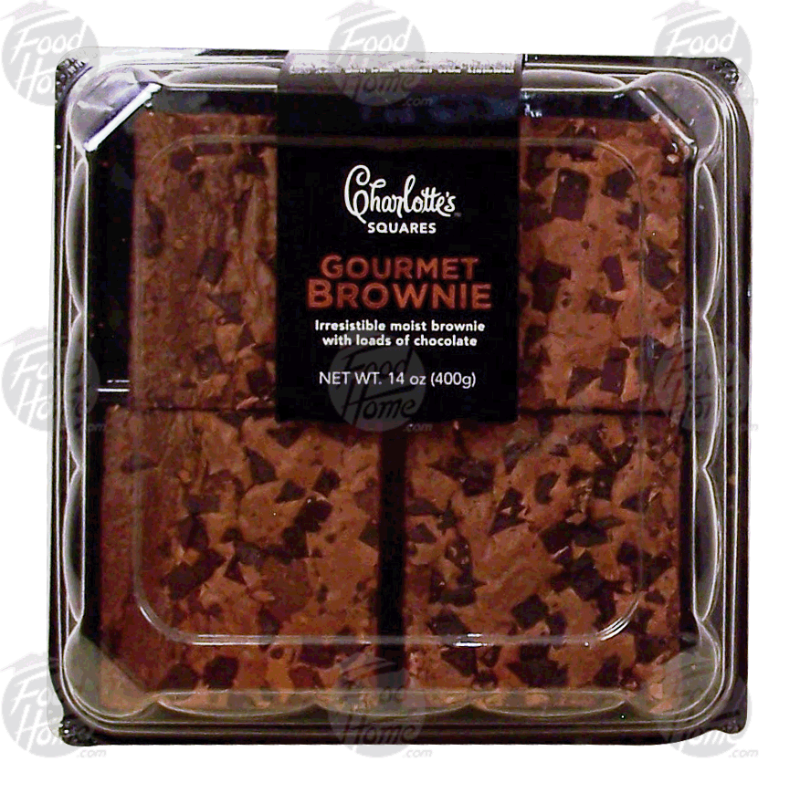 Charlotte's  gourmet brownie squares with chocolate chips Full-Size Picture